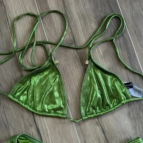 ASOS South Beach Green Metallic Bikini - Picture 6 of 8